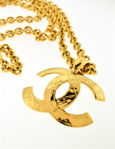 chanel cc necklace price|Chanel gold quilted necklace.